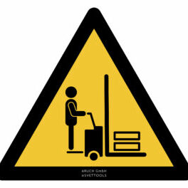 Warnzeichen Deichselstapler, Stapler, Flurförderfahrzeug Warnt vor Deichselstapler, Flurförderfahrzeugen, E-Ameise, Stapler